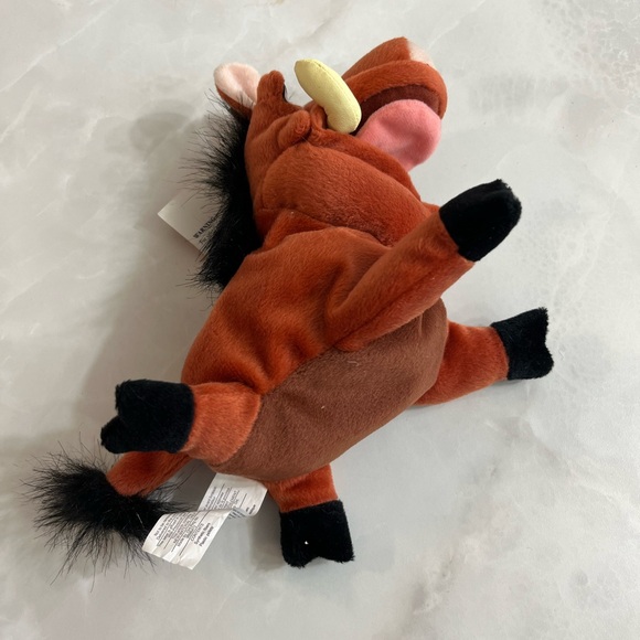 Vintage LION KING Mattel 9" PUMBA Warthog Plush Toy Figure Disney Store Tag On - Picture 4 of 8